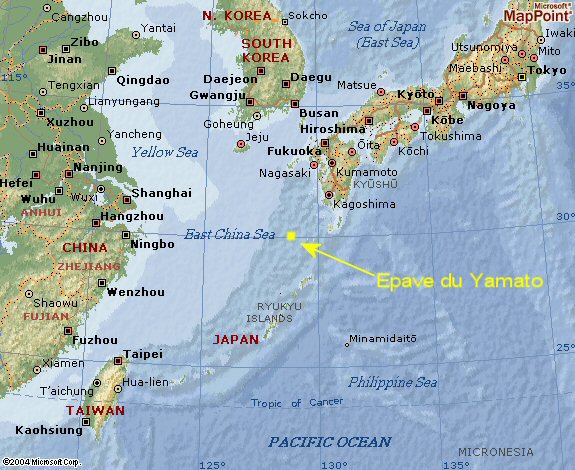 Position du Yamato